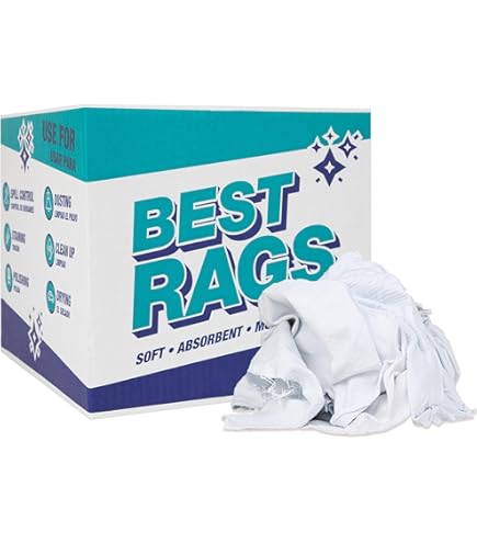 Amazon.com: Arkwright W43 Cotton Tshirt Rags - 10 lb Box - Soft